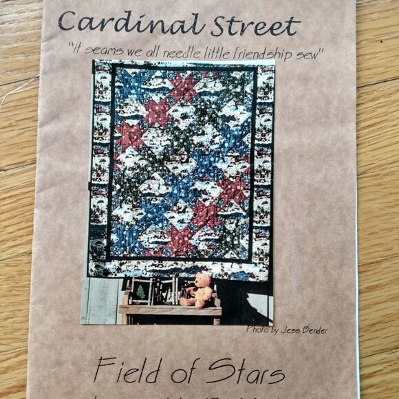 Quilt Sewing Pattern 53" x 68" Field of Stars Pieced Bordered Cardinal Street - Picture 8 of 8